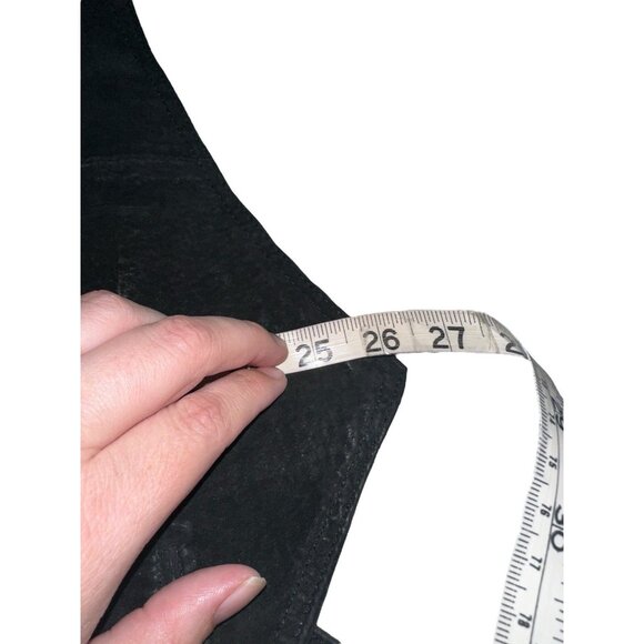 Vintage Basic Editions Suede Leather Vest Men's Large Black Lined Pockets - Picture 7 of 7